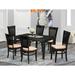 Canora Grey Morden Butterfly Leaf Rubberwood Solid Wood Dining Set Wood/Upholstered in Black | Wayfair DC46A41A323940C78752C4452CC62F46