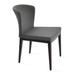 sohoConcept Capri Wood Side Chair Faux Leather/Upholstered/Metal in Gray | 32.5 H x 19 W x 23.5 D in | Wayfair DC1067-14AW