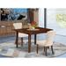 Winston Porter Hakana Butterfly Leaf Rubberwood Solid Wood Dining Set Wood/Upholstered in Brown, Size 30.0 H in | Wayfair