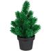 Northlight Seasonal 8.5in Potted Glittered Artificial Pine Christmas Tree - Unlit in Green | 8.5 H x 3 W in | Wayfair NORTHLIGHT SF89180