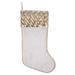 Vickerman 659809 - 19" White Chevron Sequin Stocking (QTX201811) Christmas Tree Stocking Ornament