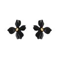 Anthropologie Jewelry | New Anthropologie Flower Garden Party Black | Color: Black | Size: Size: 2.7cm W X 3.1cm Length