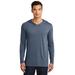 District DM139 Perfect Tri Long Sleeve Hoodie T-Shirt in Navy Blue Frost size 3XL | Triblend