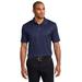 Port Authority K528 Performance Fine Jacquard Polo Shirt in True Navy Blue size Large | Polyester