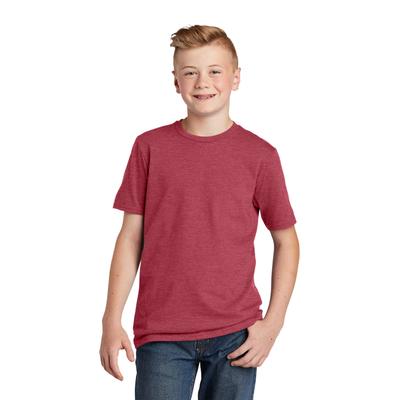 District DT6000Y Youth Very Important Top in Heathered Cardinal size Large | Cotton/Polyester Blend