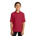 Port & Company KP55Y Youth Core Blend Jersey Knit Polo Shirt in Red size XS | Cotton Polyester