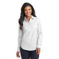 Port Authority L658 Women's SuperPro Oxford Shirt in White size XS | Cotton/Polyester Blend