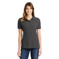 Port & Company LKP1500 Women's Combed Ring Spun Pique Polo Shirt in Charcoal size XL | Cotton