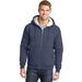 CornerStone CS625 Heavyweight Sherpa-Lined Hooded Fleece Jacket in Navy Blue size 5XL | Cotton/Polyester Blend