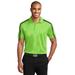 Port Authority K547 Silk Touch Performance Colorblock Stripe Polo Shirt in Lime/Steel Grey size XS | Polyester