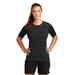 Sport-Tek LST470 Athletic Women's Rashguard Top in Black size 4XL | Polyester Blend