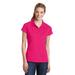 Sport-Tek LST659 Women's Contrast Stitch Micropique Sport-Wick Polo Shirt in Pink Raspberry size Medium | Polyester