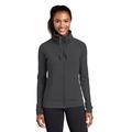 Sport-Tek LST852 Women's Sport-Wick Stretch Full-Zip Jacket in Charcoal Grey size Small | Polyester/Spandex Blend