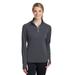 Sport-Tek LST860 Women's Sport-Wick Textured 1/4-Zip Pullover T-Shirt in Iron Grey size XL | Polyester