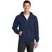Port & Company PC78ZH Core Fleece Full-Zip Hooded Sweatshirt in Navy Blue size 4XL