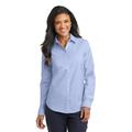 Port Authority L658 Women's SuperPro Oxford Shirt in Blue size 4XL | Cotton/Polyester Blend