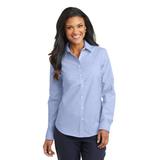 Port Authority L658 Women's SuperPro Oxford Shirt in Blue size 4XL | Cotton/Polyester Blend