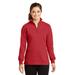 Sport-Tek LST253 Women's 1/4-Zip Sweatshirt in True Red size XL | Cotton/Polyester Blend