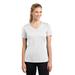 Sport-Tek LST353 Women's PosiCharge Competitor V-Neck Top in White size Medium | Polyester