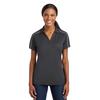 Sport-Tek LST653 Women's Micropique Sport-Wick Piped Polo Shirt in Iron Gray/White size 4XL