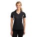 Sport-Tek LST655 Women's Side Blocked Micropique Sport-Wick Polo Shirt in Black/White size 3XL | Polyester