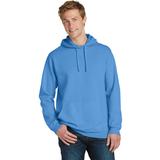 Port & Company PC098H Men's Beach Wash Garment-Dyed Pullover Hooded Sweatshirt in Blue Moon size Medium | Fleece