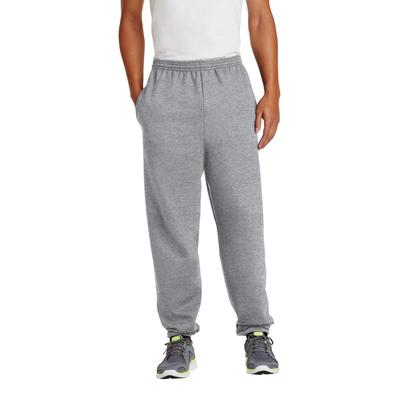 Port & Company PC90P Essential Fleece Sweatpant with Pockets in Heather size XL