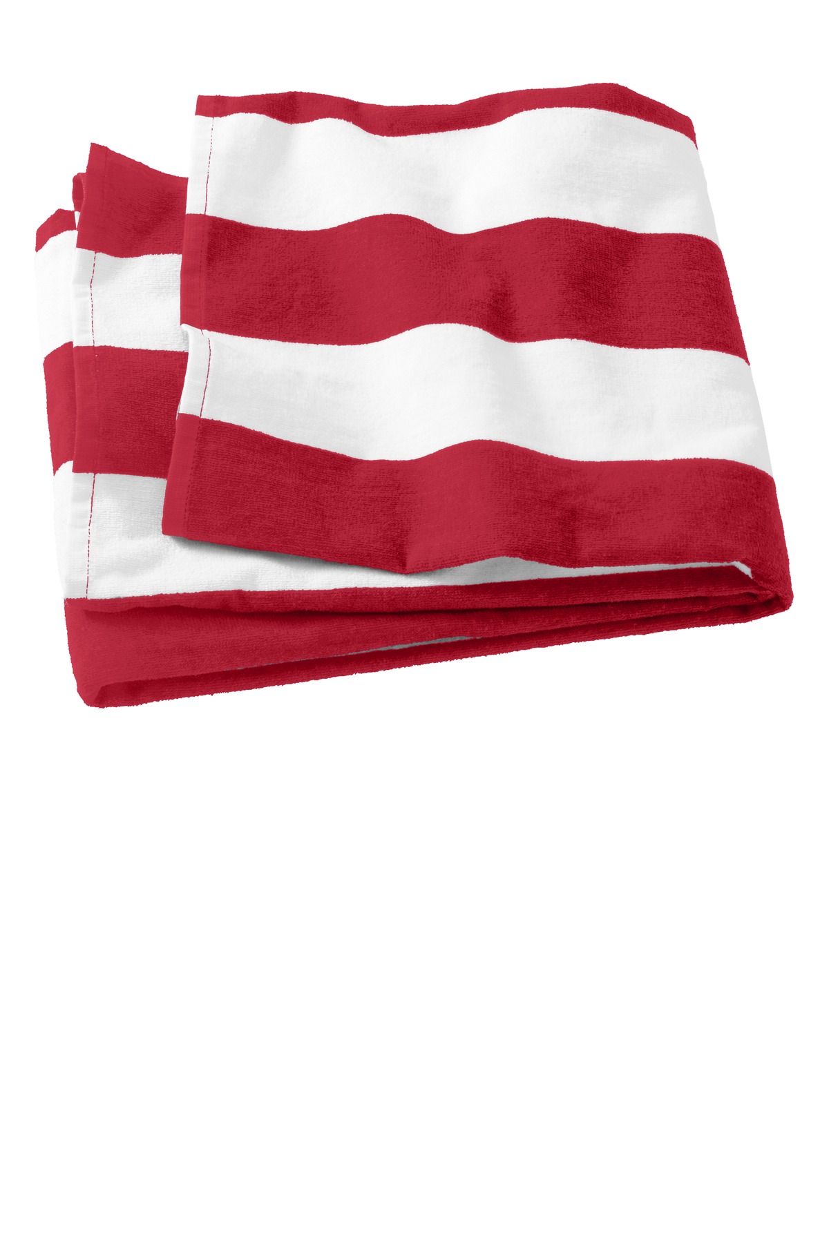 Port Authority PT43 Cabana Stripe Beach Towel in Red size OSFA | Cotton