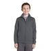 Sport-Tek YST241 Youth Sport-Wick Fleece Full-Zip Jacket in Dark Smoke Grey size Medium