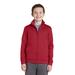 Sport-Tek YST241 Youth Sport-Wick Fleece Full-Zip Jacket in Deep Red size XL | Polyester