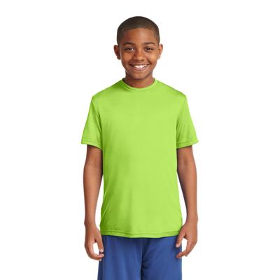 Sport-Tek YST350 Youth PosiCharge Competitor Top in Lime Shock size Large | Polyester