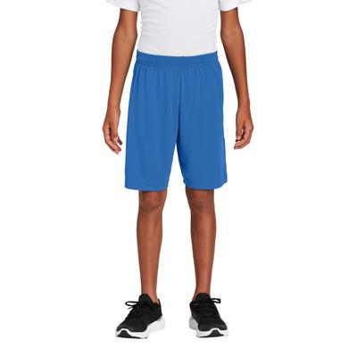 Sport-Tek YST355P Youth PosiCharge Competitor Pocketed Short in True Royal Blue size XS | Polyester