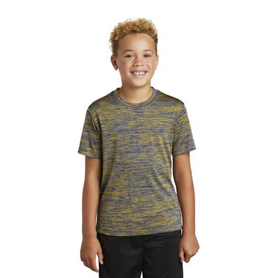 Sport-Tek YST390 Youth PosiCharge Electric Heather Top in True Royal-Gold size Large | Polyester