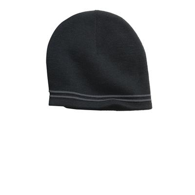 Sport-Tek STC20 Spectator Beanie Hat in Black/Iron Grey size OSFA | Acrylic