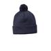 Sport-Tek STC37 Solid Pom Beanie Hat in True Navy Blue size OSFA | Acrylic