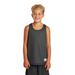 Sport-Tek YST500 Athletic Youth PosiCharge Classic Mesh Reversible Tank Top in Iron Gray/White size Small