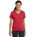 Sport-Tek LST340 Women's PosiCharge RacerMesh V-Neck Top in True Red size Large | Polyester