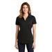 Sport-Tek LST690 Women's PosiCharge Active Textured Polo Shirt in Black size XL | Polyester
