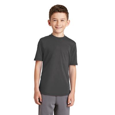 Port & Company PC381Y Youth Performance Blend Top in Charcoal size XS | Polyester