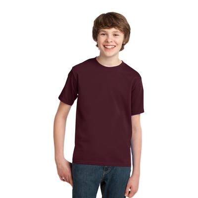 Port & Company PC61Y Youth Essential Top in Maroon size Small | Cotton