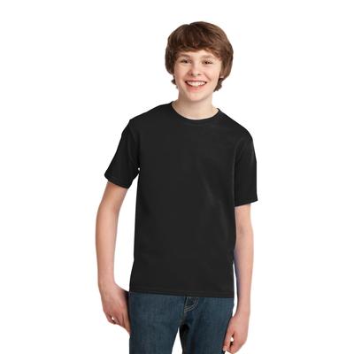 Port & Company PC61Y Youth Essential Top in Jet Black size Medium | Cotton