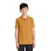 Port Authority Y500 Youth Silk Touch Polo Shirt in Gold size XS | Cotton/Polyester Blend