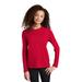 Sport-Tek YST420LS Youth Posi-UV Pro Long Sleeve Top in True Red size Medium | Polyester