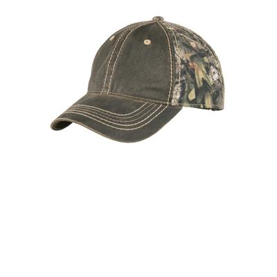 Port Authority C819 Men's Pigment Print Camouflage Cap in Mossy Oak Break-Up Country size OSFA | Cotton/Polyester Blend