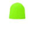 Port & Company CP91L Fleece-Lined Beanie Cap Hat in Neon Green size OSFA | Polyester