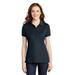 Port Authority L555 Women's Stretch Pique Polo Shirt in Dress Blue Navy size Small | Triblend