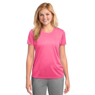 Port & Company LPC380 Women's Performance Top in Neon Pink size XS | Polyester