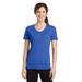 Port & Company LPC381V Women's Performance Blend V-Neck Top in True Royal Blue size 3XL | Polyester