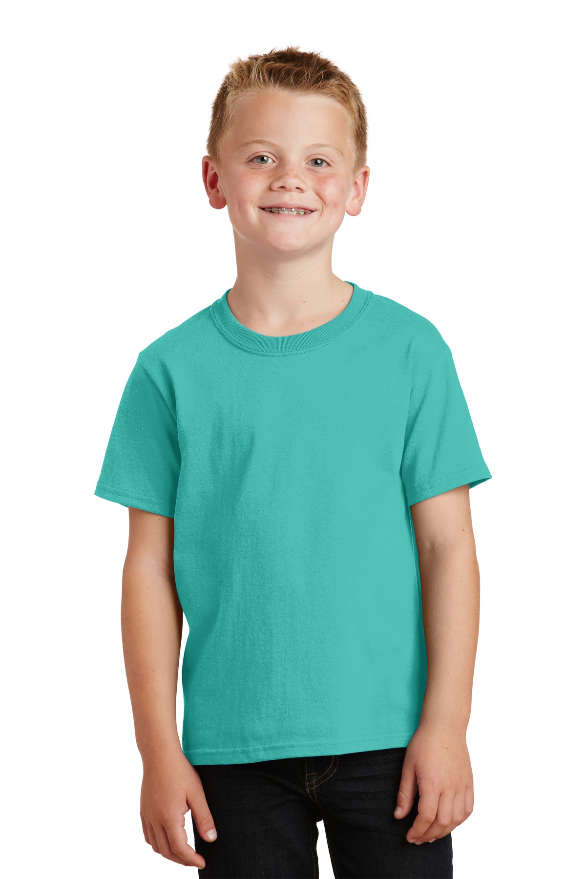 Port & Company PC099Y Youth Beach Wash Garment-Dyed Top in Peacock size XS | Cotton