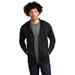 Sport-Tek ST293 PosiCharge Tri-Blend Wicking Fleece Full-Zip Hooded Jacket in Black Triad Solid size Large | Triblend